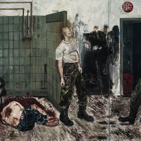 Execution, 260 x 480 cm, oil on canvas