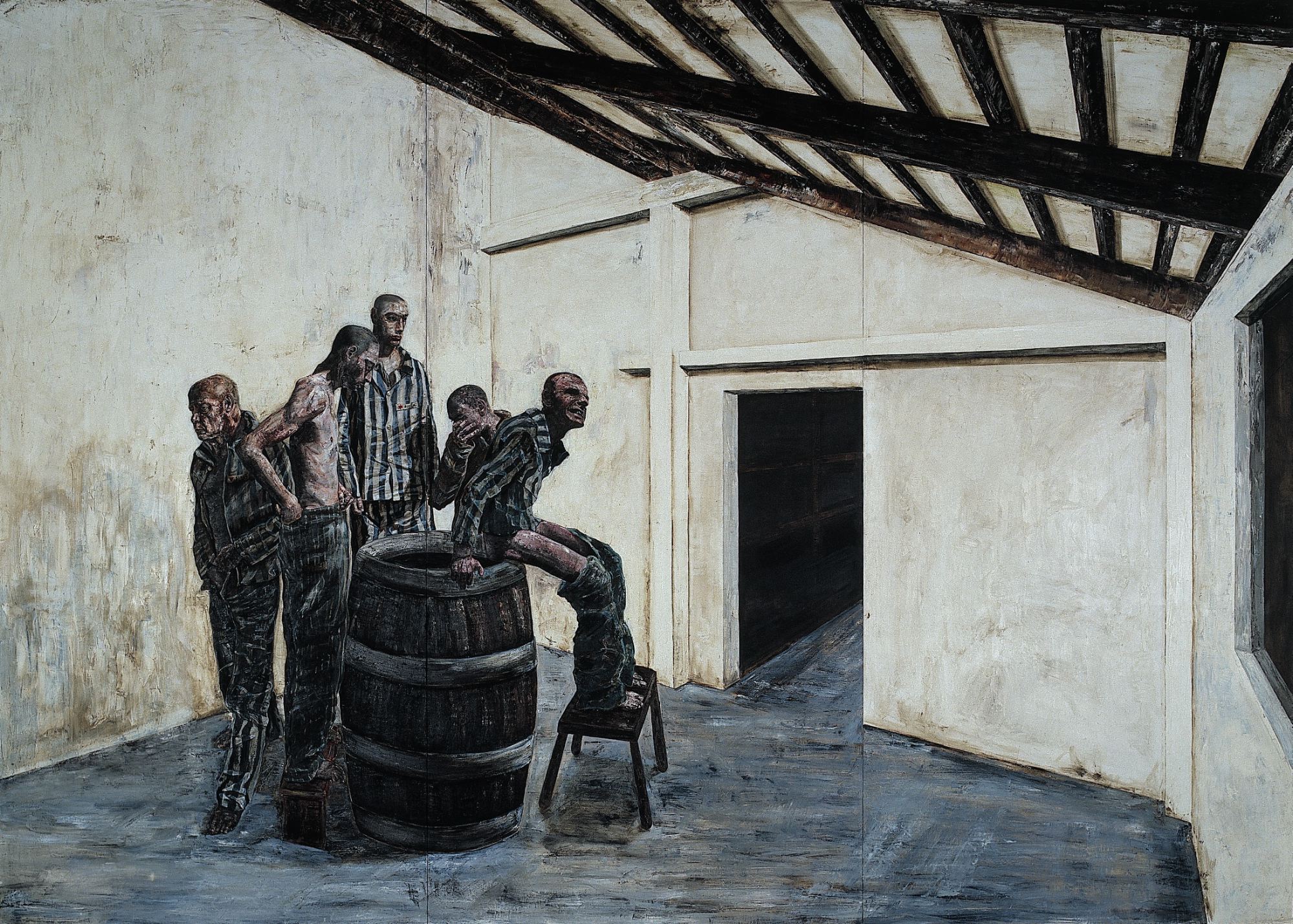 Latrine by Night, Poland 1944, 345 x 480 cm, oil on canvas