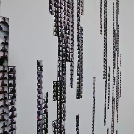 Laptop Reflections, detail of the wallprint