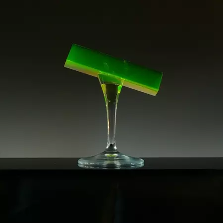 Atomic green by Anna Carlgren (uv-sensitive glass, uranium oxide is colouring agent)