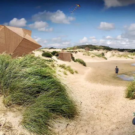 Architectural Beach Sollutions: The Compact Pop-Up by Frederick Ulijn