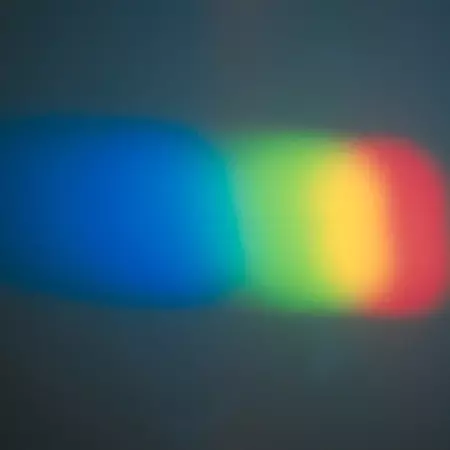 light refracted by a cut and polished glass prism