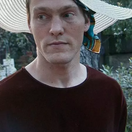 And then we started to recombine, Elliott funks it up with brown velvet and a hat and scarf combination.